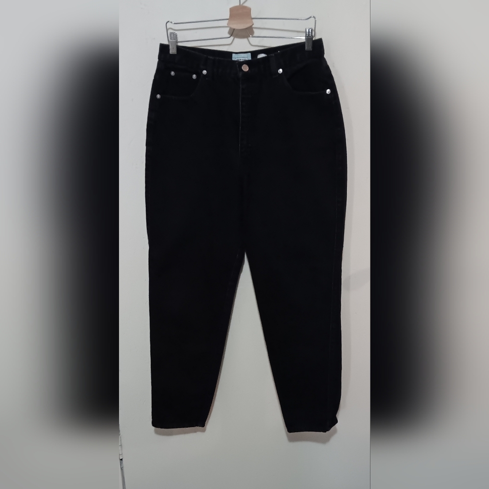 80s Sasson Modern Basics Black High Waist Mom Jeans Sz 16 VTG EUC